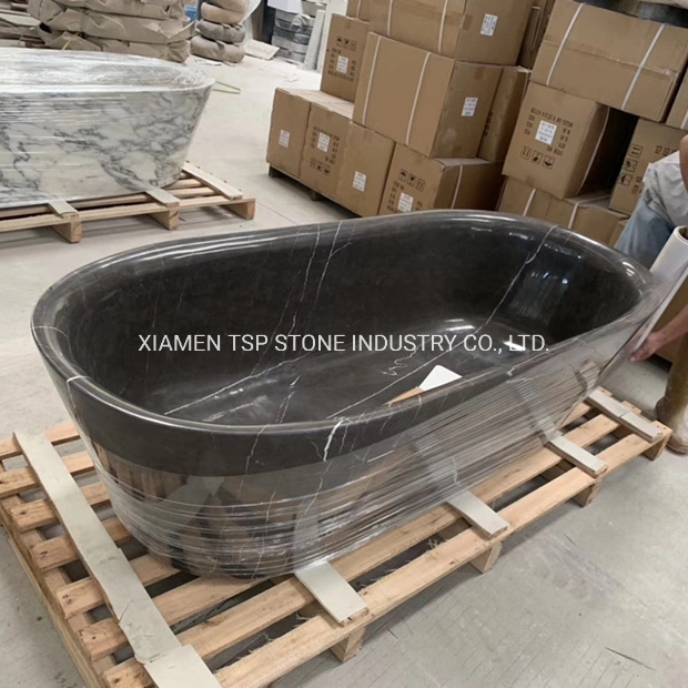 Natural Stone Oval/Retangle/Square/Circular/ Coner/Ellipse Freestanding/Pedestal Onyx/Granite/Marble Stone Bathtub for Bathroom Bath Tub