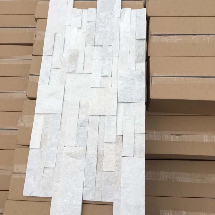 18*35cm China Natural White Quartzite Stacked Culture Stone