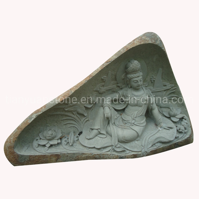 Hand Carved Stone Buddha Sculpture