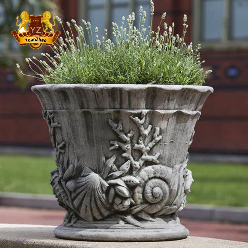 China Factory Supplier Natural Stone Marble Flowerpots for Sale with Low Price