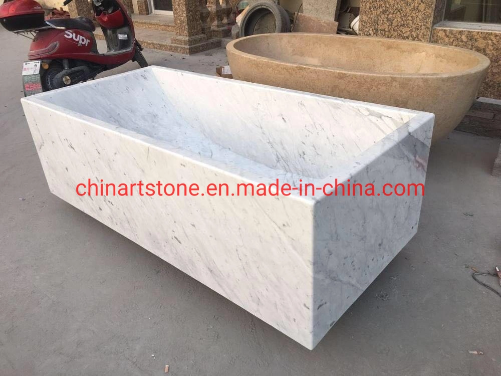 Nature Stone White Marble Bath Tub for Bathroom