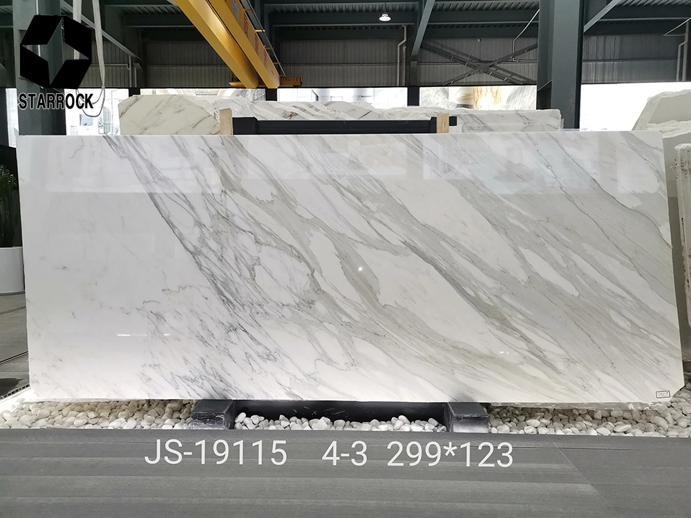 Wholesale Price Polished Italian Calaeatta White Marble with Gray Veins Marble Tile