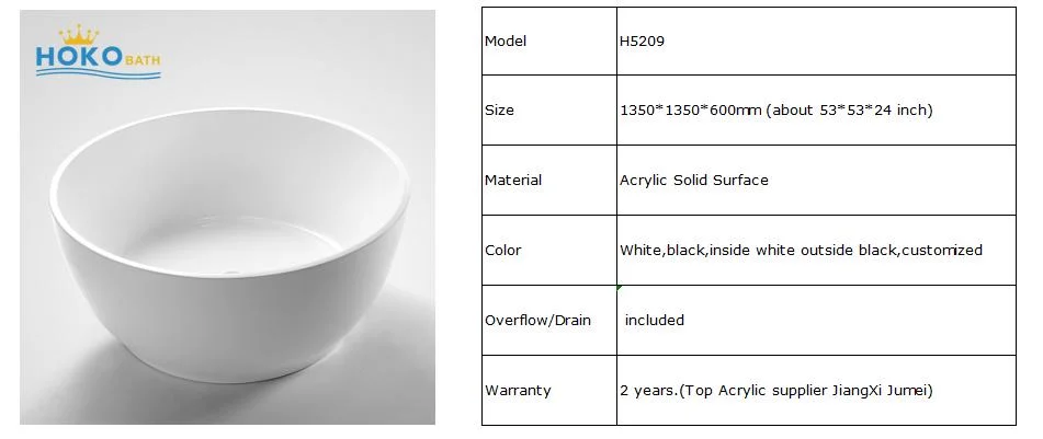 Wholesale Home Used Natural Stone Bath Tub Freestanding White Stone Marble Bathroom Round Bathtub for Sale