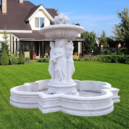 Выполненный на заказ мраморный садовый настенный фонтан 