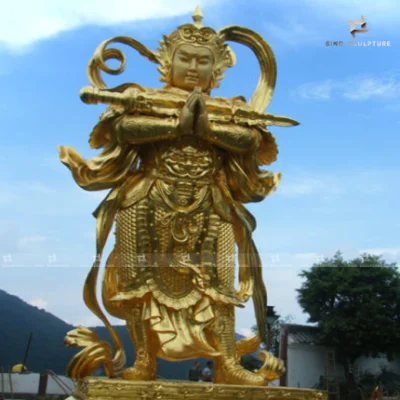 Китайская религия бронзовая скульптура Будды, литая бронзовая скульптура